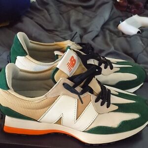 New Balance Green and Tan Athletic Shoes